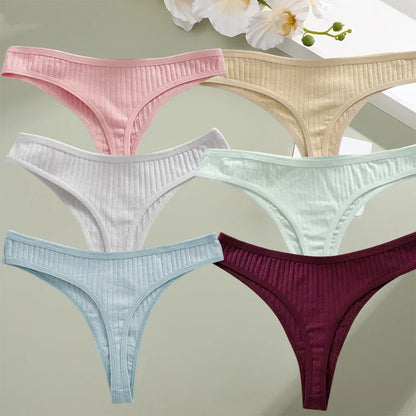 Free Shipping For Cotton Thongs- G-String Women's Underwear 6PCS (S-XL)