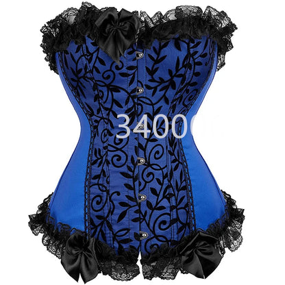 Free Shipping For Fashionable Lace Bow Corset Bustier - Brocade Lingerie Shapewear (XS-6XL)