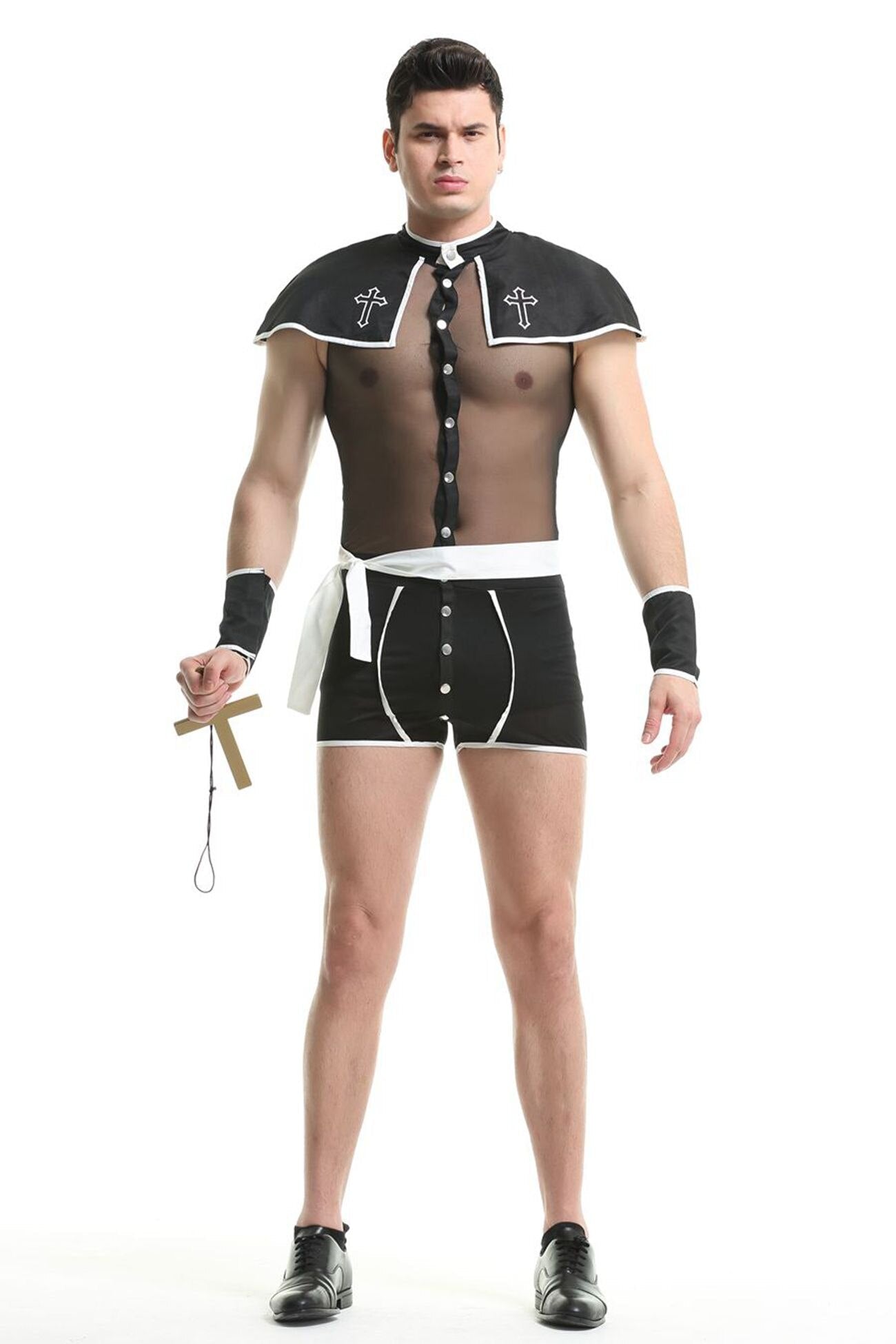 Free Shipping For Sexy Male Priest Costume