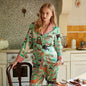 Free Shipping For Ice Silk Comfort - High-End Lapel Pajama Set for Spring/Summer (S-L)