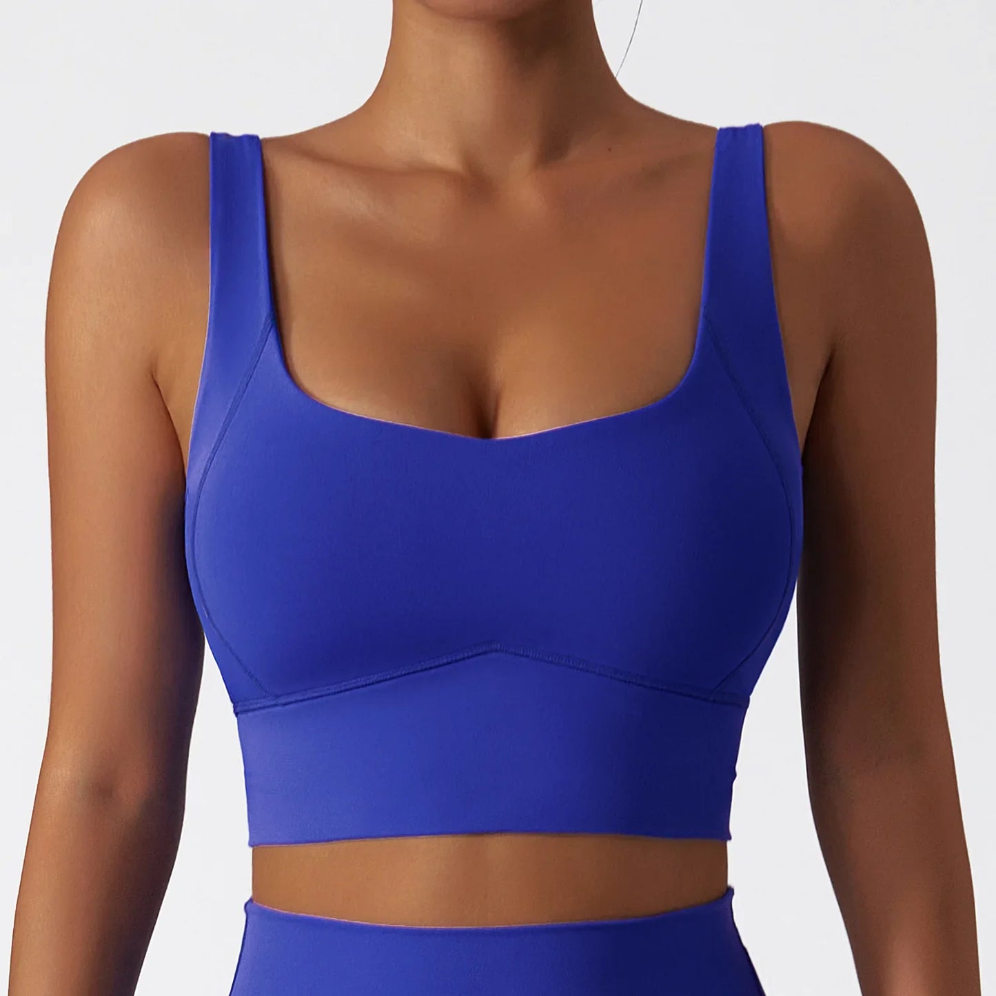 Skin-Friendly Sports Bra with Chest Pad - Comfortable Tank Top ( S-XL )