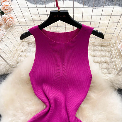 Free shipping for Fashion Summer Bodycon Knitted Dress Sexy Package Hips Drawstring Split Black Women Dress Basic Lady Party Vestidos