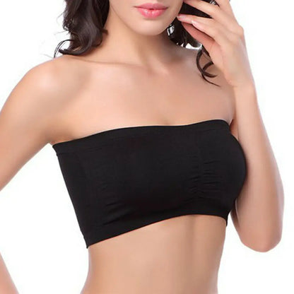 Seamless Bandeau Bra - Double Layered & Removable Padded (S-3XL)