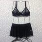 Free Shipping For Lace Sensation Set - Transparent Bra & Panty Ensemble (S-L)