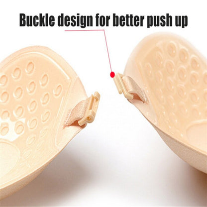 Women Self Adhesive Strapless Bandage Backless Solid Bra Stick Gel Silicone Push Up Underwear Invisible Bra Bust Braces Support