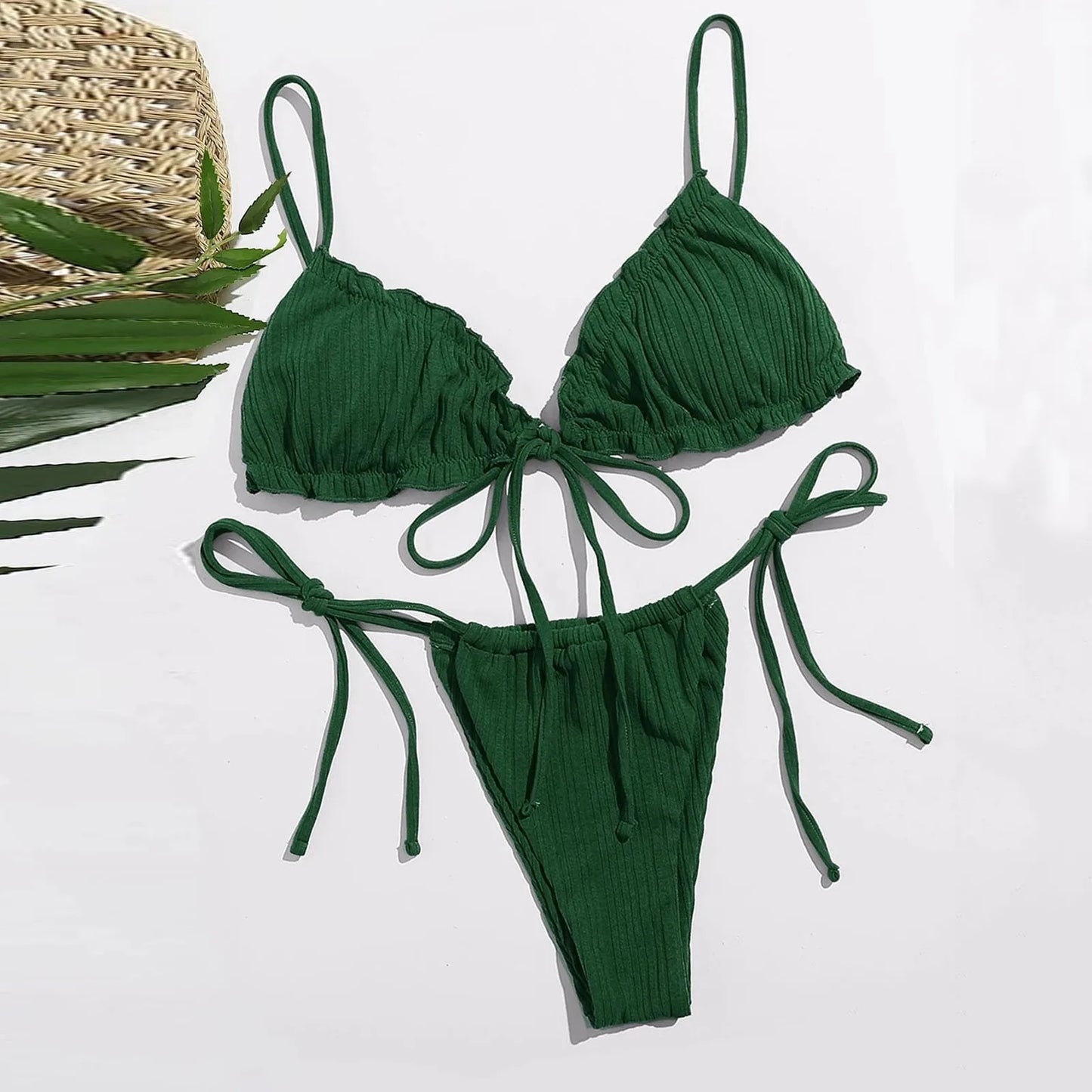 Sun-kissed Elegance Bandage Bikini Set (S-XL)