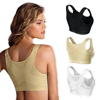 Free Shipping For Front Closure Posture Corrector Lift-Up Bra - Shockproof Sports Support Fitness Vest (S-5XL)