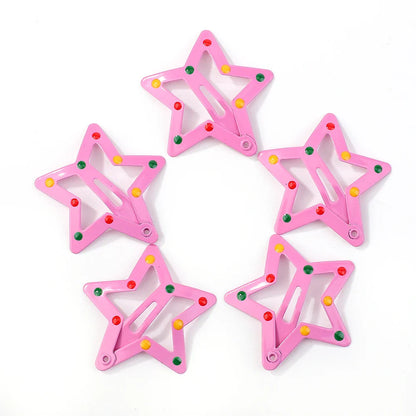 Free shipping for 10Pcs BB Hair Clips Silver Star Y2K  Women Grils Cute Metal Star Hair Clips Side Barrettes Hair Grip Hair Accessories Headwear