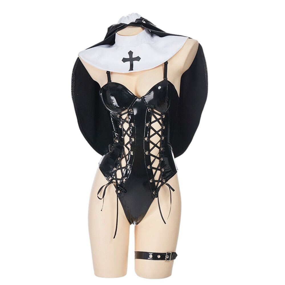 Free Shipping For Gothic Nun Costume