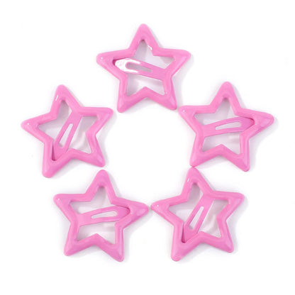 Free shipping for 10Pcs BB Hair Clips Silver Star Y2K  Women Grils Cute Metal Star Hair Clips Side Barrettes Hair Grip Hair Accessories Headwear