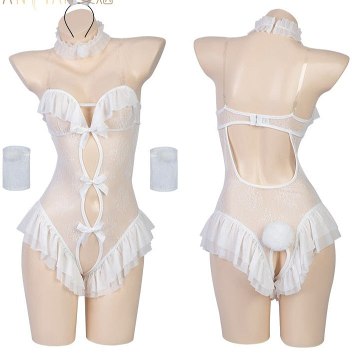 Free Shipping For Sexy See-through Bunny Costume