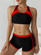 Free Shipping For Sporty Chic Zipper Bikini Set - Beachwear & Beyond (S-XXL)