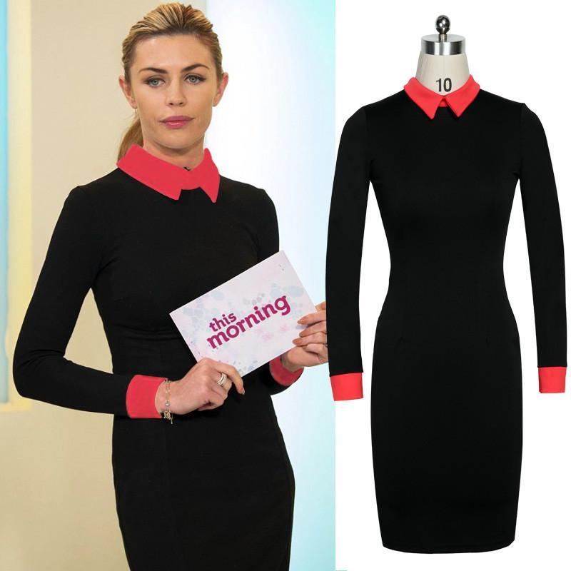 Clearance Women's Pencil Stretch Office Dress