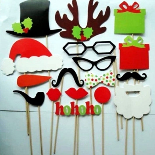 Clearence New Fashion 17Pcs And 47Pcs DIY Props Wedding Moustache Lips Christmas Party Mask-Homeunderwear