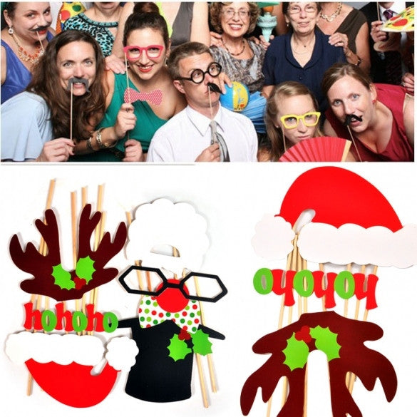 Clearence New Fashion 17Pcs And 47Pcs DIY Props Wedding Moustache Lips Christmas Party Mask-Homeunderwear