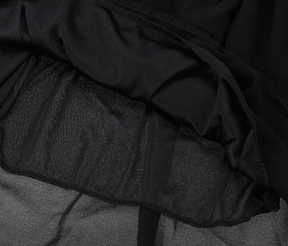 Deep V-neck V-back Backless Lace Little Black Dress