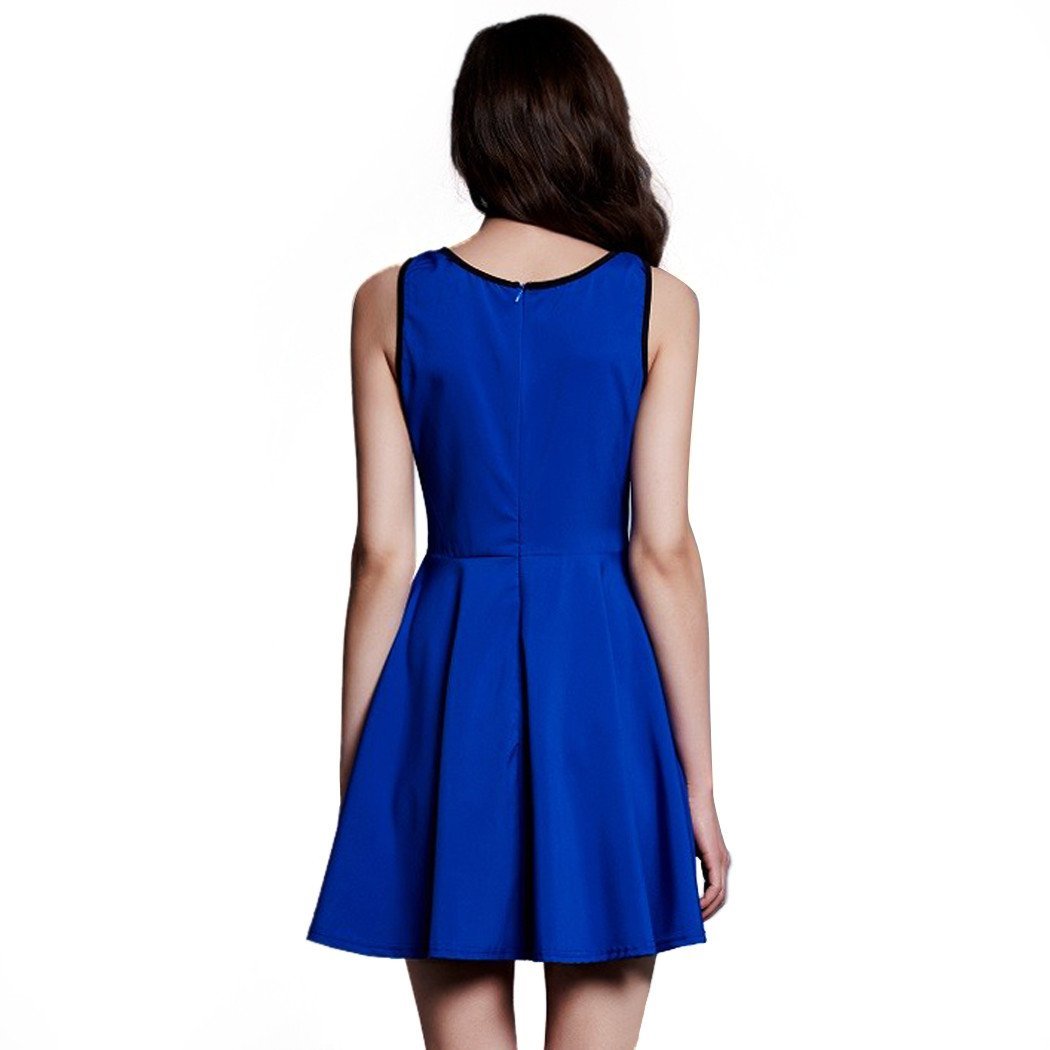 Clearance Women Sleeveless  Slim Pleated Dress