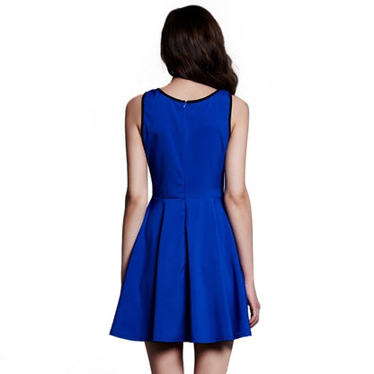 Clearance Women Sleeveless  Slim Pleated Dress