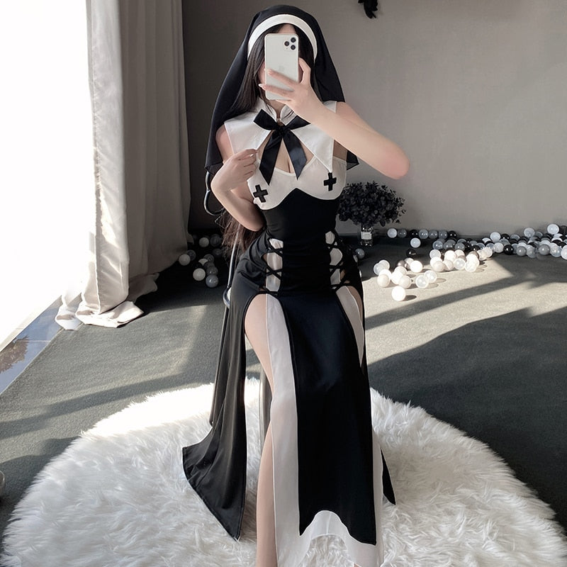 Free Shipping For Halloween Sexy Nun Costume