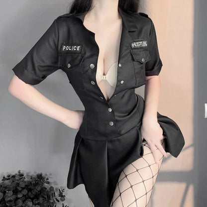 Free Shipping For Sexy Lingerie Hot Cop Costume