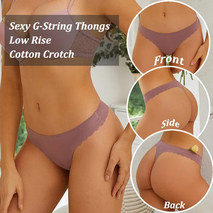 Free Shipping For Seamless Low-Rise Panties - No Trace G-String Thongs (S-XL)