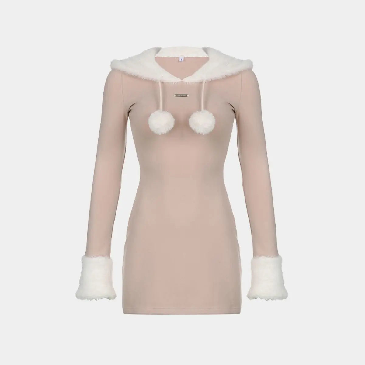 Free Shipping For 'Sable' Plush Paneled Hooded Dress