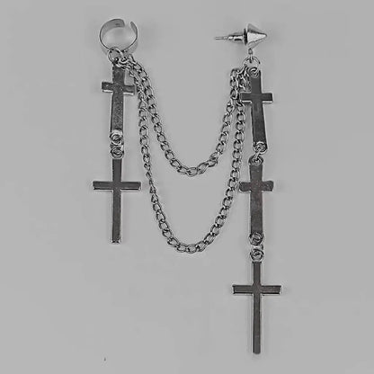 Free Shipping For 'Sacrifice' Cross Pendants Goth Earring