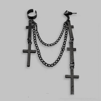 Free Shipping For 'Sacrifice' Cross Pendants Goth Earring