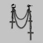 Free Shipping For 'Sacrifice' Cross Pendants Goth Earring