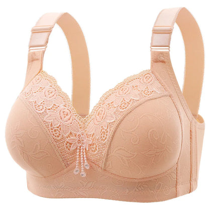 Luxurious Lace - Large Size Push-Up Bra with Breathable Comfort and Adjustable Fit