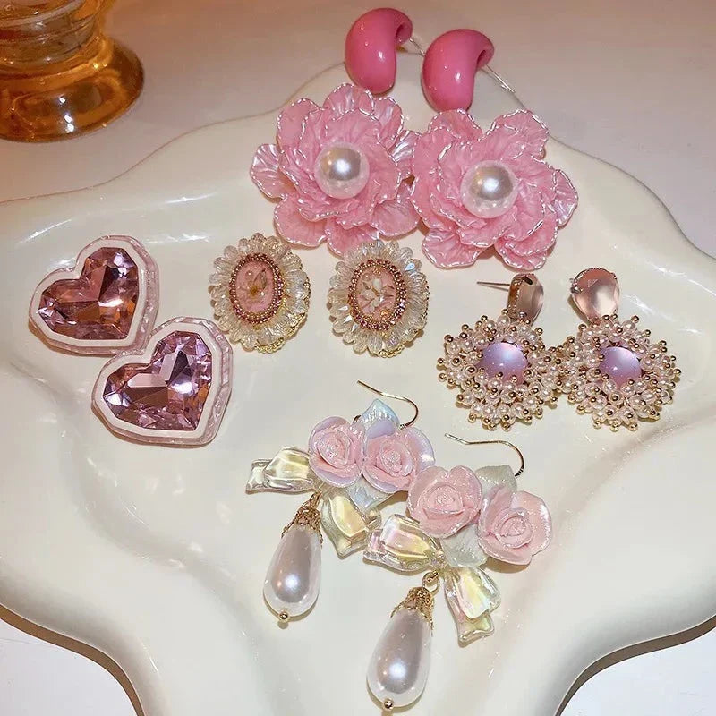 Free Shipping For Hivava Chateau en Rose Cottagecore Princesscore Fairycore Coquette Kawaii Earrings