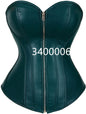 Free Shipping For Faux Leather Overbust Corsets - Zippered Waist Cinchers (XS-6XL)