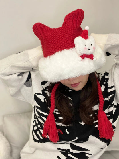 Free Shipping For 'Snow Bear' Kawaii Holiday Tassel Hat