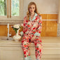 Free Shipping For Ice Silk Comfort - High-End Lapel Pajama Set for Spring/Summer (S-L)