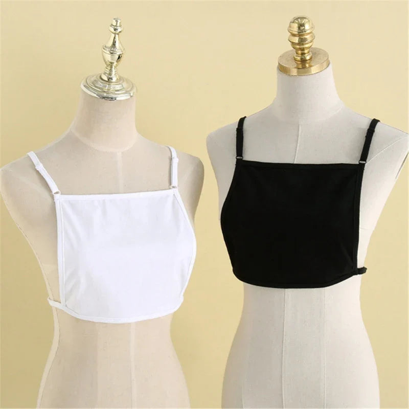 Free shipping for Floral Cotton Mock Camisole Bras Cleavage Cover Overlay Panel Vest Wrapped Chest