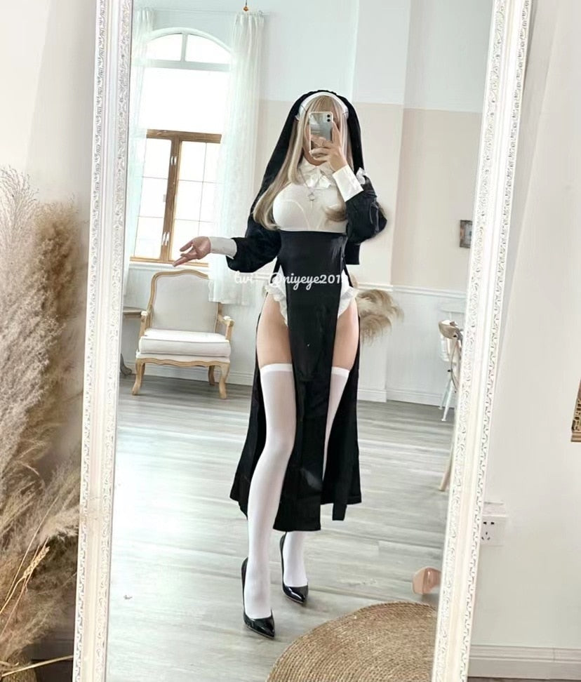 Free Shipping For Nun Costume