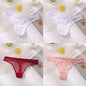 Free Shipping For Lacy Temptation - 4-Piece Transparent Lace Thong Set (M-XL)