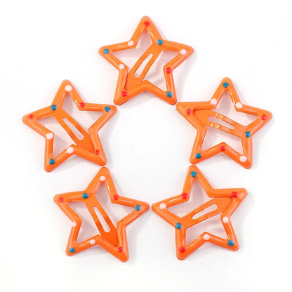 Free shipping for 10Pcs BB Hair Clips Silver Star Y2K  Women Grils Cute Metal Star Hair Clips Side Barrettes Hair Grip Hair Accessories Headwear