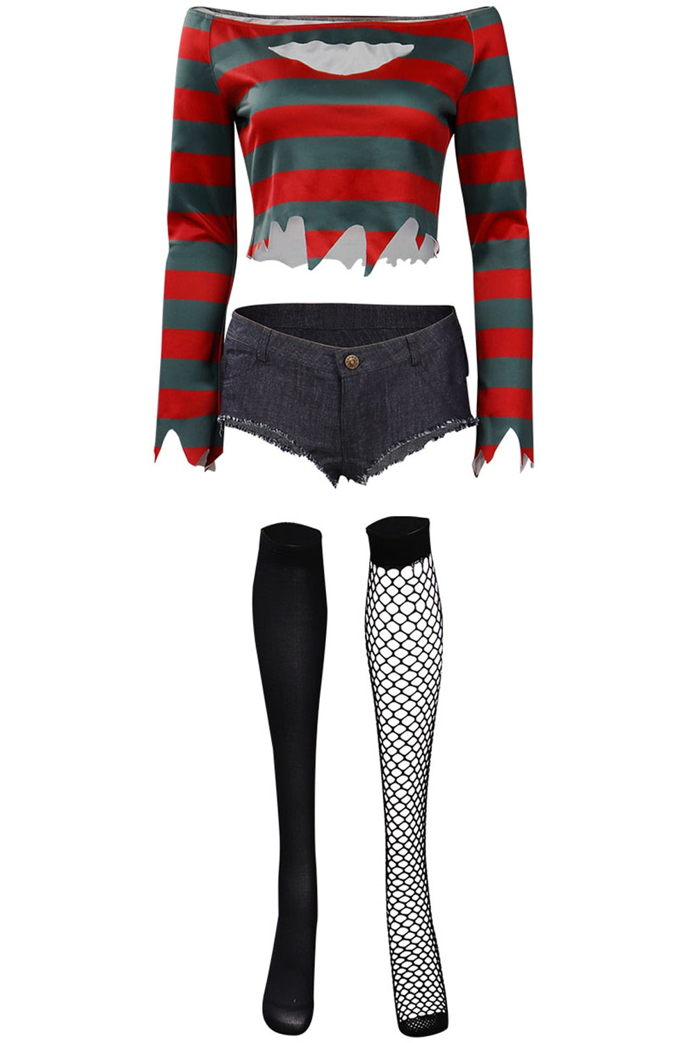 Free Shipping For  Sexy Freddy Krueger Costume