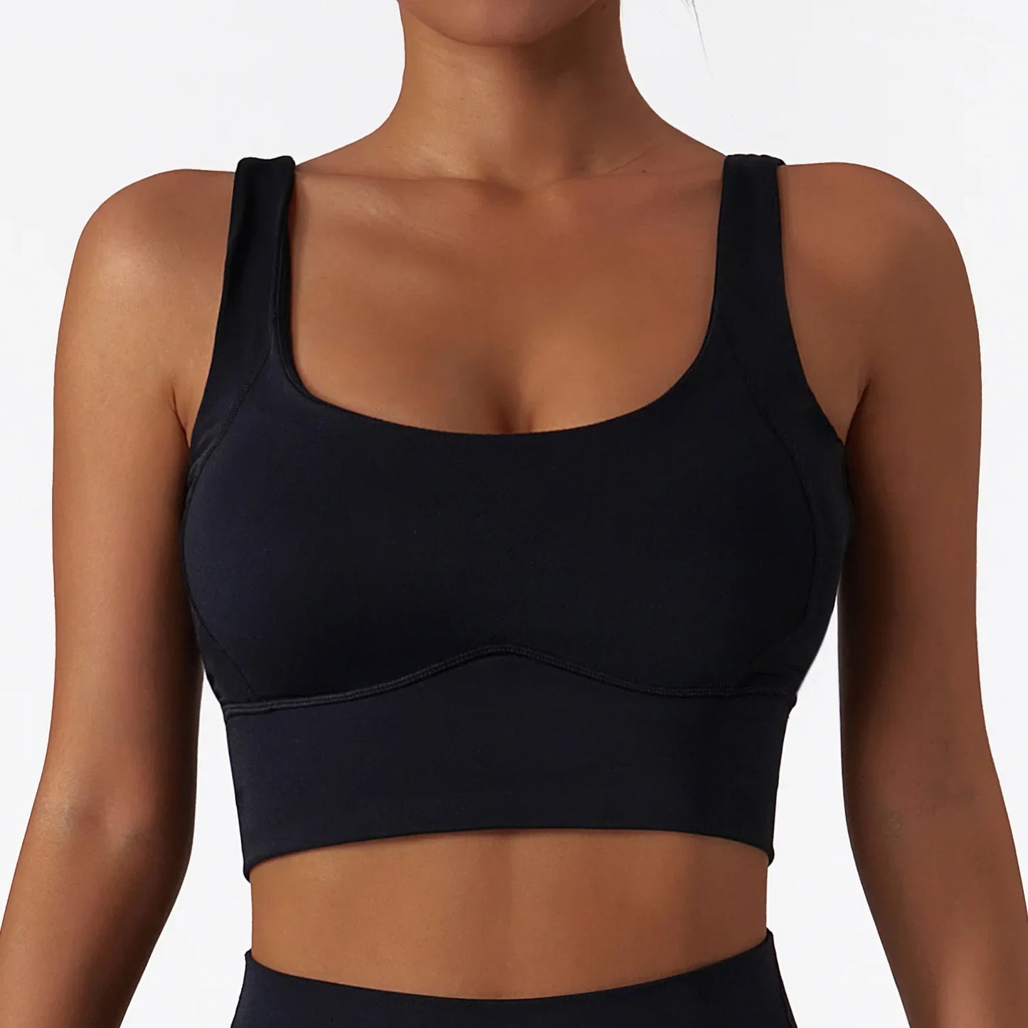 Skin-Friendly Sports Bra with Chest Pad - Comfortable Tank Top ( S-XL )