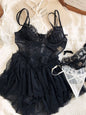 Free Shipping For 2-Piece Balletcore Sheer Mesh Nightie Lingerie Set