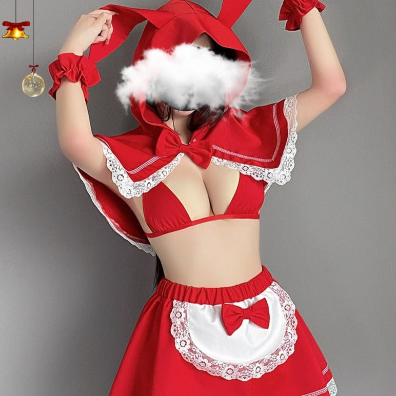 Free Shipping For Sexy Lingerie Red Riding Bunny Costume