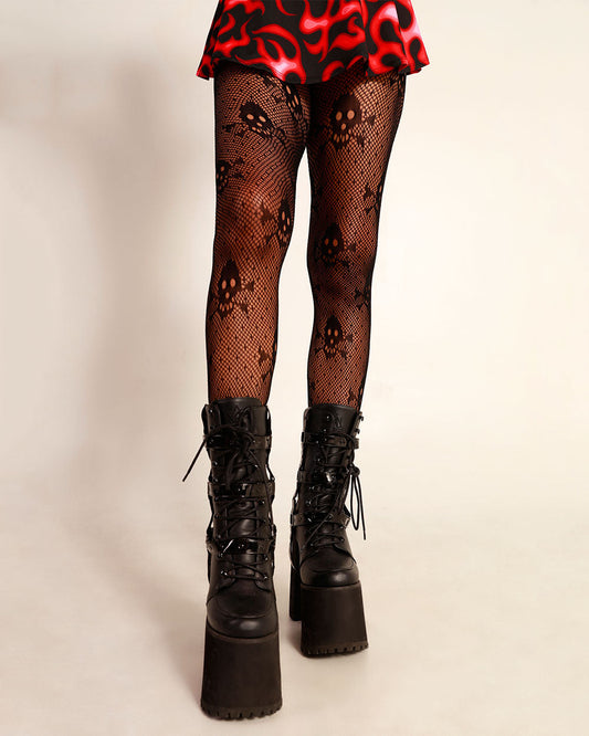 Scary Skullz Pattern Tights