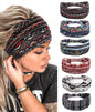 Free shipping for Wide Bandana headbands for Women  Bandeau Headbands Knot Hair Scarf Bands Stretch Floral Printed Non Slip Headbands Elastic