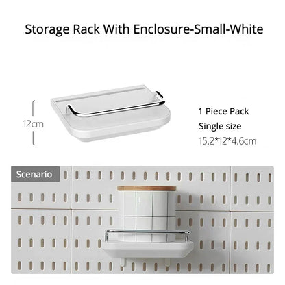 Free Shipping ForPegboard Wall Panels Pegboard Wall Organizer Mounting Display Diy Pegboard Kit Tool Storage Panel Board Rack Bathroom Kitchen