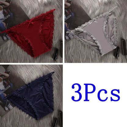 Free Shipping For Cotton Underwear - ComFor table girls Panties Lace Briefs  ( M-XL )