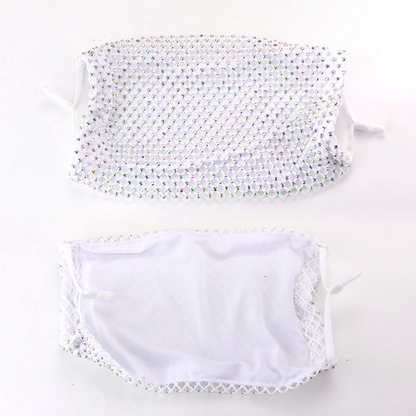 Free Shipping For Rhinestone Mesh Face Mask