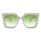 Free Shipping For  Women's Square Oversize White Retro Fashion Cat Eye Sunglasses by Cramilo Eyewear