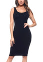 Free Shipping For  Women's Sexy Midi Body-con Dress in Black