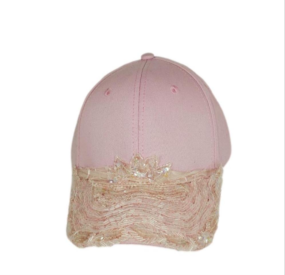 Free Shipping For  Women's Pink Sequin Embellished Brim Baseball Hat